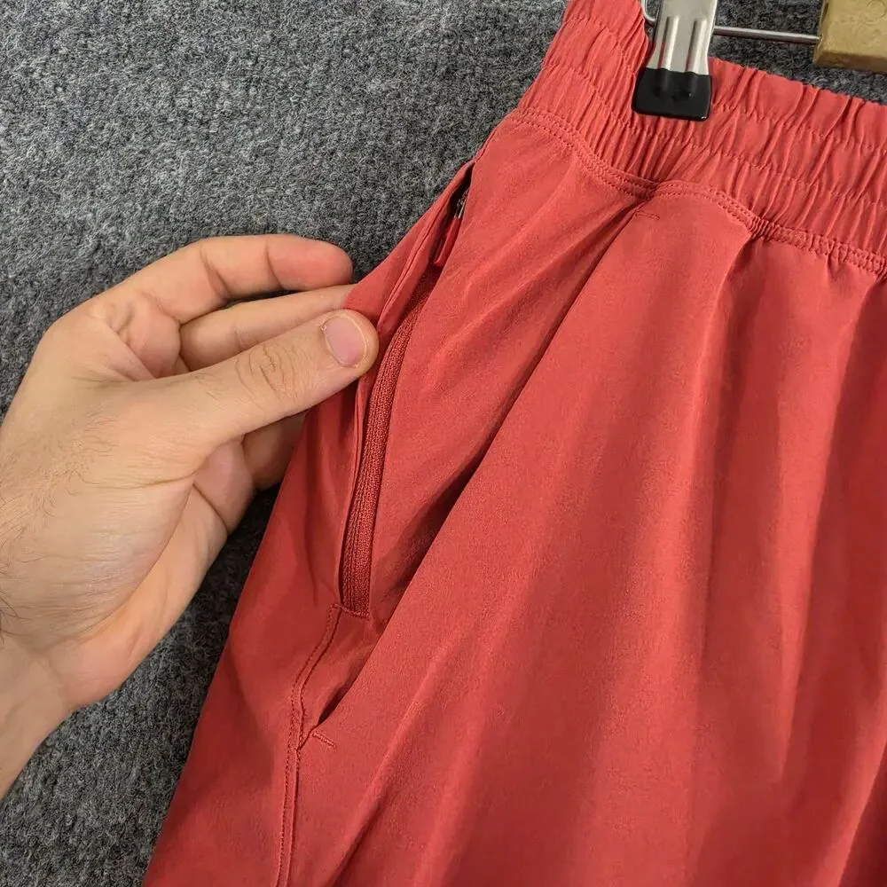 Lululemon Shorts Men Large Pace Breaker Unlined Red Running Athletic Gym Trainin